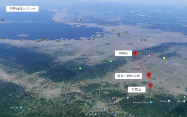 みんなでつくる明神山烽火MAPプロジェクト　県下をつなぐ烽火リレー開催！！