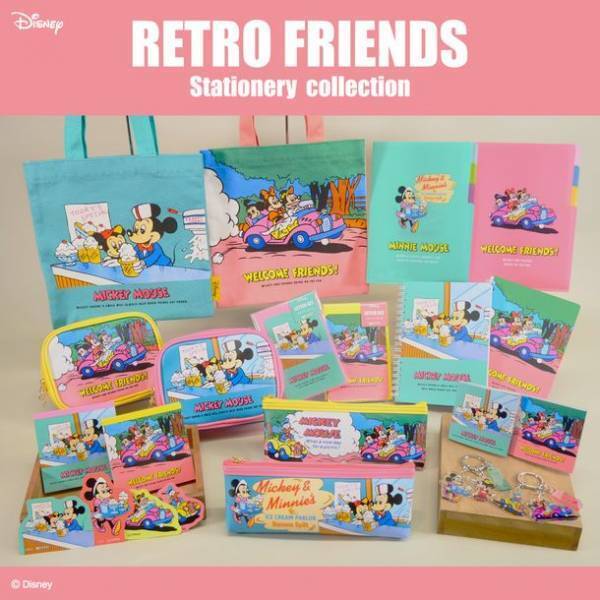ディズニー100周年記念！「復刻アート企画」第1弾“レトロかわいい”1980年代のオリジナルアートが復刻！『ディズニー レトロフレンズ』文具・雑貨が2月より発売
