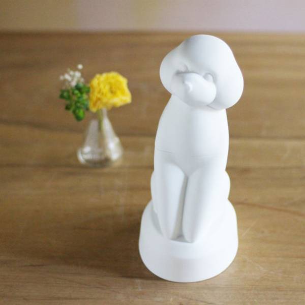 2023年1月販売開始・磁器彫刻作家作品　チワワ、トイプードル小型犬用ペットお骨壷