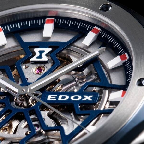 モダンスケルトンウォッチに爽やかなマリンカラーが登場！スイス高級時計ブランドのエドックスが『デルフィン メカノ オートマティック』の新色を3月15日(水)に発売