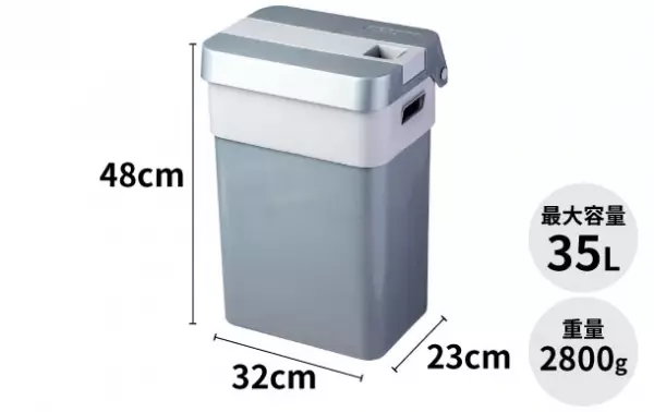 かさばるゴミもぐしゃっと小さく！圧縮式ゴミ箱プレスボーイが先行発売