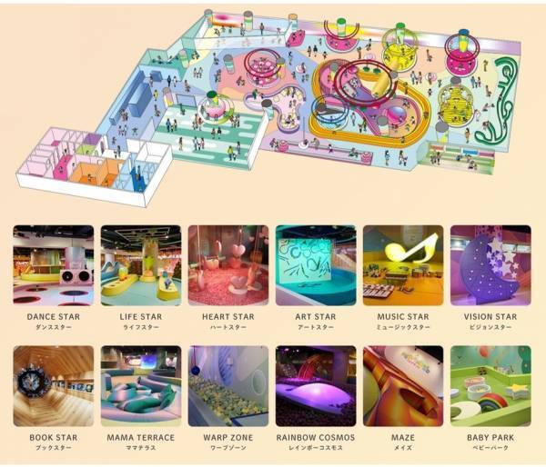 世界初！　キッズテーマパークでの空中タッチパネル付き遊具の常設展開を開始