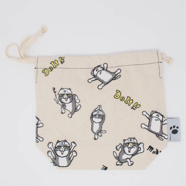 仕事猫グッズ初！総柄刺繍のティッシュケースと巾着を3月10日から販売開始！