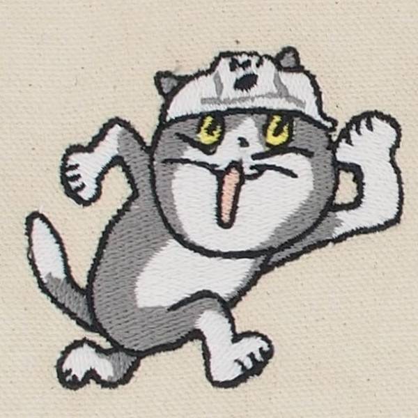 仕事猫グッズ初！総柄刺繍のティッシュケースと巾着を3月10日から販売開始！