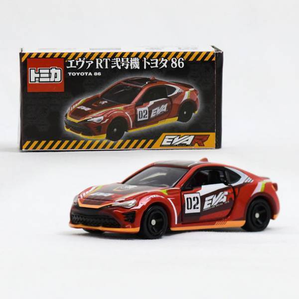 トミカからエヴァンゲリオンレーシング「エヴァRT弐号機 トヨタ 86」が登場！3月14日(火)11時より予約販売開始