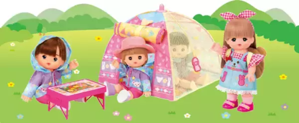 メルちゃんとかわいいテントでキャンプごっこ！「キャンプセット」が登場　主な玩具専門店・量販店で、4月1日(土)に発売いたします。