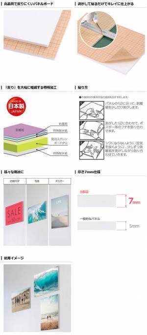 反りを大幅に軽減！写真展示に便利なプロ仕様パネルボード「ワンタッチパネルボード PRO」8サイズが新発売！