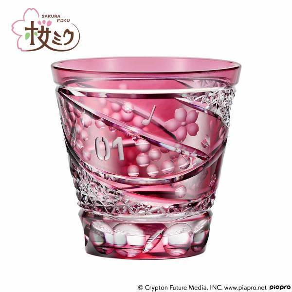 大好評を博した『初音ミク』と江戸切子コラボの第二弾！『桜ミク』をイメージした可憐で華やかな江戸切子グラスが登場390点限定で販売