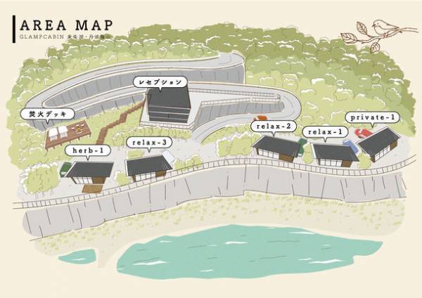 ≪グランドオープン≫兵庫県 東条湖 丹波篠山周辺に、森のヴィラ「GLAMP CABIN (グランキャビン)」が満開の桜とともにオープン！