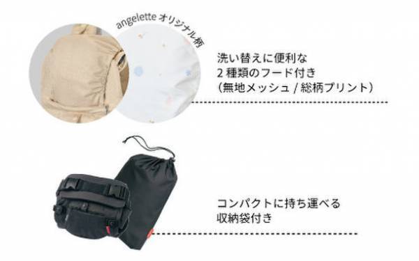ヒップシートとベビーキャリアが合体！新発想、ハイブリッド抱っこひも「BABY CARRIER ON angelette」4月28日(金)、全国のアカチャンホンポで先行発売