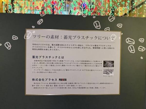 廃プラスチックを活用したい！KITTE名古屋のXmasイベントで使用されたツリー素材をキーホルダーとして小学生に配布