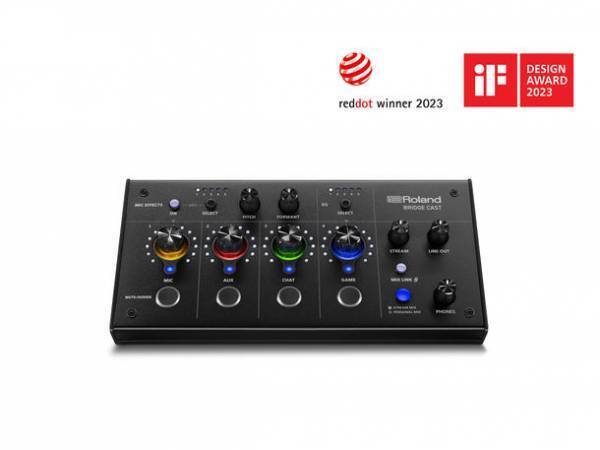 ローランドの『AIRA Compact』、『F107』と対応アプリ、『BRIDGE CAST』が揃って「iFデザイン賞 2023」と「レッドドット・デザイン賞 2023」をダブル受賞