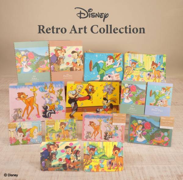 サンスター文具より「復刻アート企画」第2弾を発売！1970～80年代のオリジナル原画を活用したディズニーの『レトロアートコレクション』