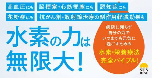 好評につき増刷決定！水素・栄養療法の第一人者による最新の水素バイブル『人生100年の健康づくりに医師がすすめる最強の水素術』(宮川路子著)