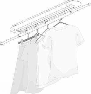 天井埋め込み不要！「電動昇降式室内物干し」が5月1日発売　洗濯物をかけたままリモコン操作で竿を昇降