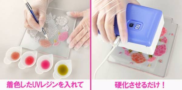 母の日に手作りで心を込めたプレゼント！カーネーションのオリジナルアートを簡単に作れる「レジンで作るスタンドライトセット」が販売開始！