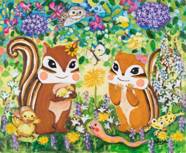 クラウン・クリエイティブ、リスをモチーフとした作品で知られるイラストレーター藤岡ちささんとライセンス契約を締結