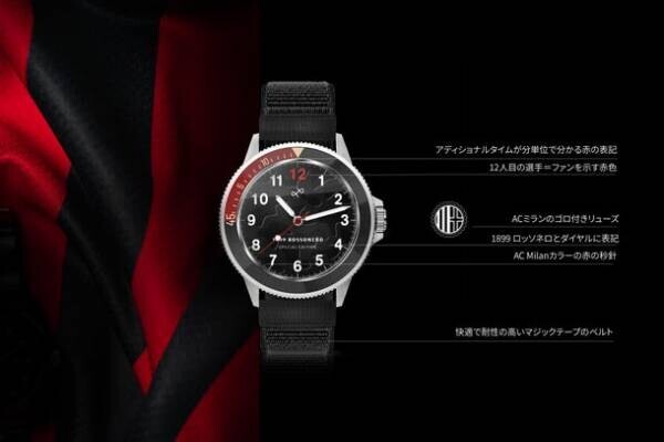 ≪ACミラン公式腕時計≫アバウト・ヴィンテージが公式パートナーとして活躍選手のユニフォーム入り腕時計の発売発表　3種類の展開で、5月29日(月曜)から2週間の期間限定販売