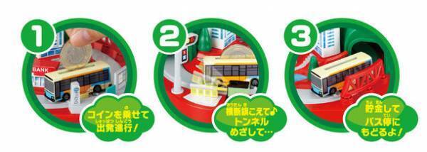 コインを乗せて走らせよう！～「トミカ のりもの貯金箱」2023年7月発売～
