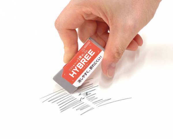 ソフト＆ハードの2層が消しゴムの欠点を解決！消しやすく折れにくい消しゴム『HYBREE(ハイブリー)』6月中旬より発売