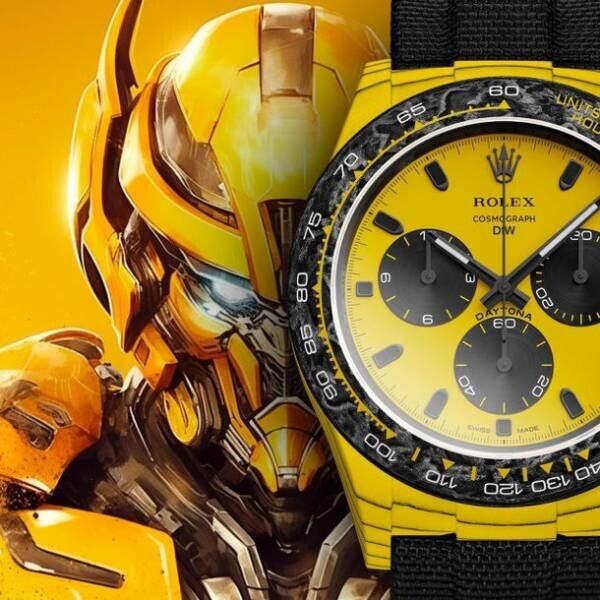 カスタム時計メーカー「DIW」から、映画「トランスフォーマー」の人気キャラクター「バンブルビー」をモチーフにした最新モデル「Bumblebee Carbon」が発売