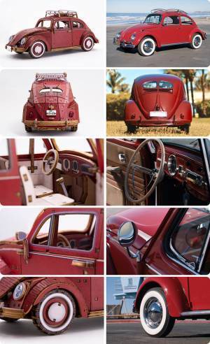 第一弾ではMakuakeにて目標金額679％を達成！VWビートルの木製立体パズル第二弾が先行販売開始