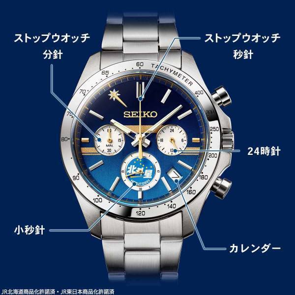 最後のブルートレイン「北斗星」の35周年を記念してDD51重連仕様の「北斗星」をイメージした限定のセイコー腕時計が登場！