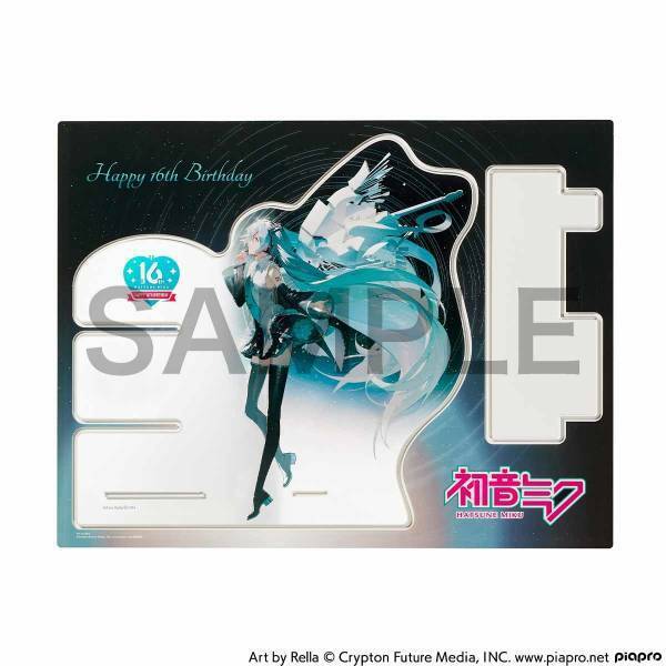 『初音ミク』の16周年を記念した「初音ミク×セイコー Happy 16th Birthday ウオッチ」が登場！全高約24cmの展示用アクリルスタンド付き