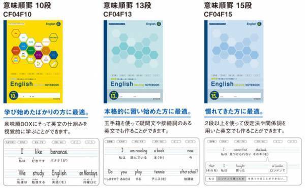 感覚的に英語を学べる『意味順ノート』　2023年8月中旬より順次発売