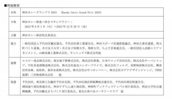 日本最大級といわれる“カレーの街”神田で8月1日「神田カレー街食べ歩きスタンプラリー2023」が開幕！今年は千代田区観光協会観光大使の「リラックマ」、「北斗の拳」とのコラボで楽しさ3倍！