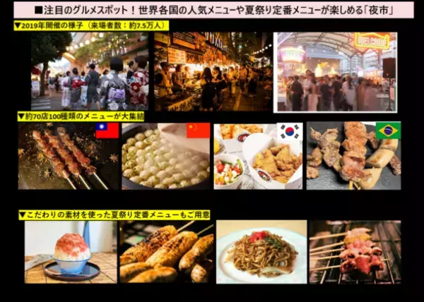 4年振りの本格開催！川崎駅前が「ナイトスポット」になる3日間『CITTA'の夏祭り2023』　約70店100種類の世界各国のグルメが大集結する「夜市」の他、パフォーマンス企画など続々決定