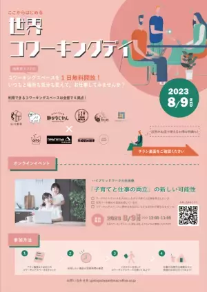 8月9日は世界コワーキングデイ　異次元の少子化対策を具体化する「通勤タイパ」の提案