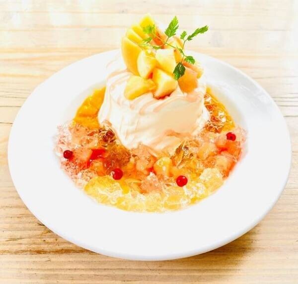 ＜たまご専門店TAMAGOYA＞夏にぴったりな白桃を使った冷やしパンケーキが8月3日より登場