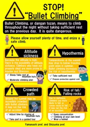 安全・快適な富士登山のためにチラシや動画等を用いて事故防止を積極PR！