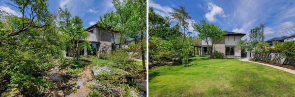 山の中にいるような“壮大なスケール”の庭づくり