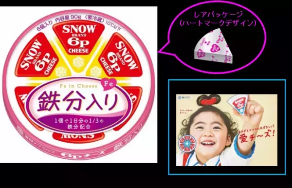 「愛チ～ズ！」 家族でおいしく鉄分摂取！『６Ｐチーズ 鉄分入り』90g