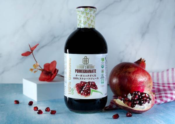 女性の健康のシンボル、ざくろ果実のパワーをそのまま味わうGEORGIA'S NATURAL「オーガニックざくろ100％ストレートジュース」新登場