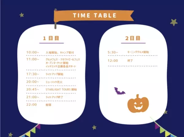 千葉市昭和の森でミュージック花火やライトアップ等盛りだくさんのキャンプイベントを10月28日・29日に開催！　～秋の夜を彩る「STARLIGHT CAMPZ」再始動～