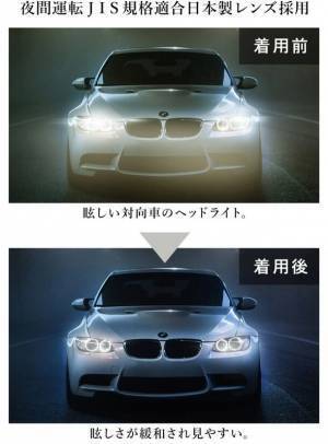 対向車のヘッドライトの眩しさ対策に！より多くのメガネに対応するオーバーグラス登場