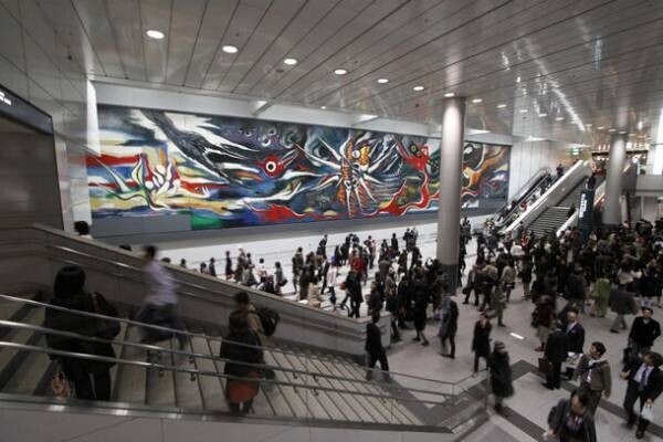岡本太郎『明日の神話』の大規模改修を10月10日より実施　設置から15年を経て傷みが進む渋谷の大壁画を修復