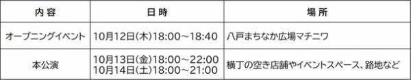 10月は「八戸横丁月間 酔っ払いに愛を」開催！8つの横丁を舞台に酒とパフォーマンスに酔いしれる