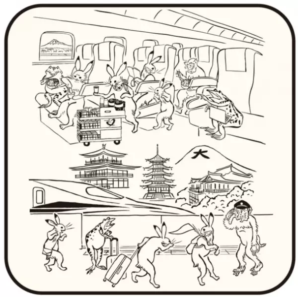 ｼﾝｶﾝｾﾝｽｺﾞｲｶﾀｲｱｲｽに苦戦するウサギも！東海道新幹線N700S×鳥獣戯画　コラボアイテムをJRCPオンラインショップで9月28日(木)に販売開始！