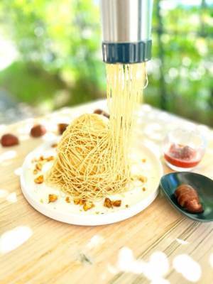 たまご専門店「TAMAGOYA」から秋の味覚をお届け　LIVEで楽しむ！お客様の目の前で仕上げるパンケーキ「和栗モンブランパンケーキ」が新登場