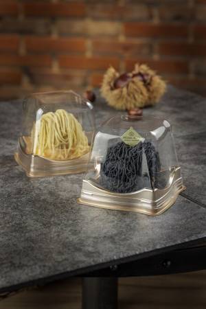 秋田・角館のモンブランスイーツ専門店から、観光名所の武家屋敷をモチーフにした黒いモンブランが新登場！　～ご当地スイーツ開発で観光地角館の活性化へ～