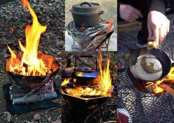 まるで聖火台！Makuakeにて目標金額の423％を達成したわずか800gの軽量焚き火台「コルドロン」を数量限定で一般販売開始！