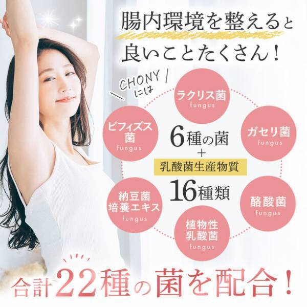 腸活に役立つ乳酸菌サプリメントCHONY(チョーニイ)　11月10日までCAMPFIREでクラウドファンディングに初挑戦！