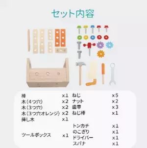 コロナ禍による幼児の発達遅れの救世主！手指の運動能力発達を促す知育玩具「大工さんキット」が発売