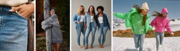 American Eagle 2023 ホリデー コレクション　重ね着を楽しみましょう！