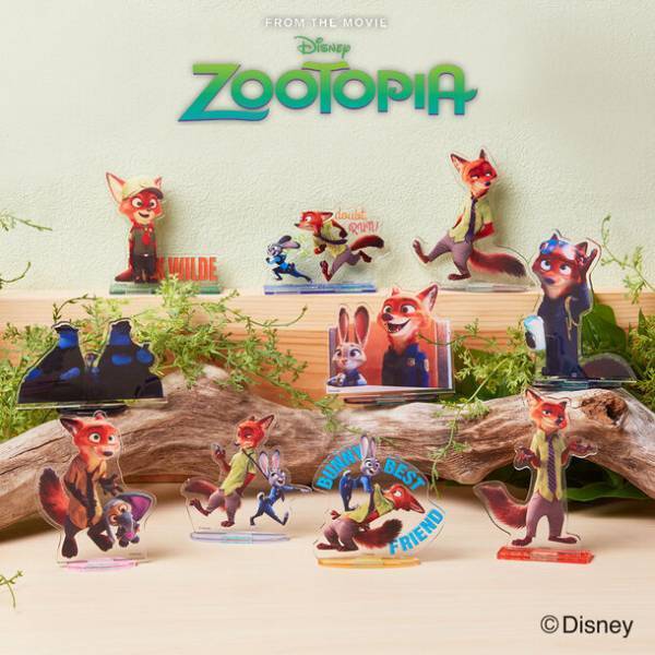 ディズニー映画『ズートピア』よりジュディとニックの缶マグネット・アクリルスタンド全10種が登場