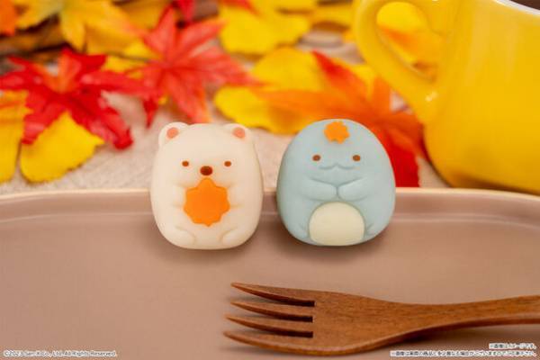 映画公開に合わせ『すみっコぐらし』の食べマスが秋仕様で登場　もみじモチーフの「とかげ」と「しろくま」がセットで発売